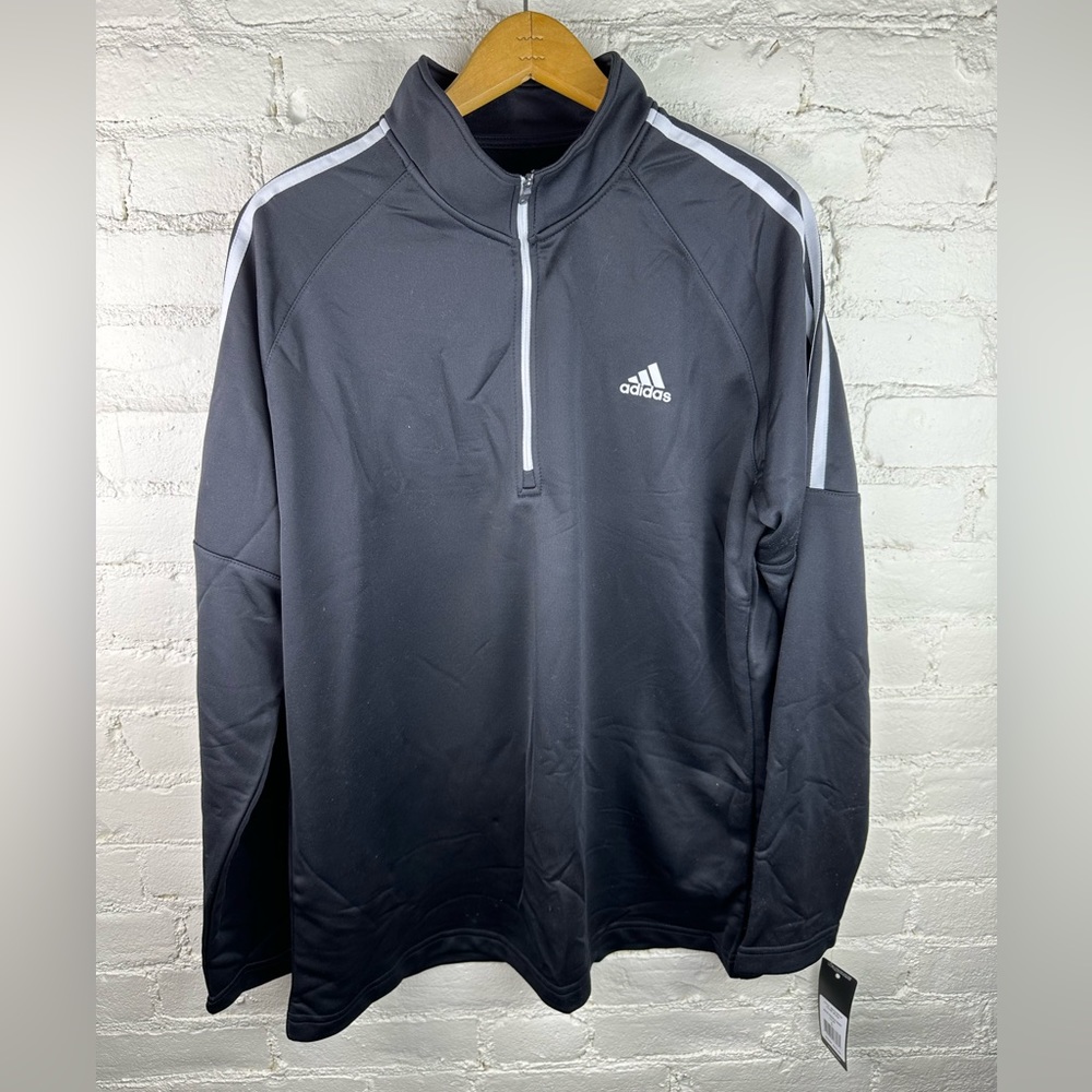 Adidas Golf Men’s French Terry Black Quarter Zip Size Large NWT
